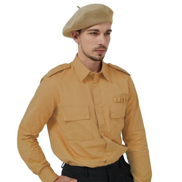 7186 Wool French Beret Hat For Men & Women-solid Color Military Style main image 5